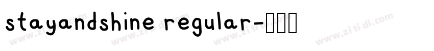 stayandshine regular字体转换